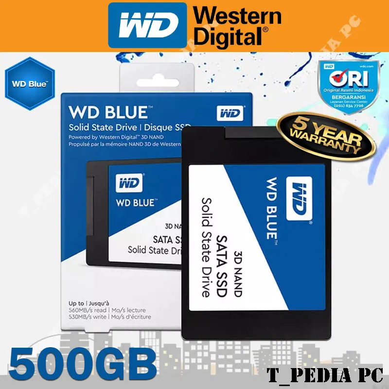 WDC Blue SSD 3D Nand 500GB Sata 3 - WD Blue 3D 500 GB 2.5"