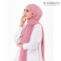 Gambar ELZAHRANA HIJAB Flory Pashmina Ceruty Babydoll - Pasmina Polos 2M Bold - Merah dari El Zahrana Kab. Gresik 4 Tokopedia