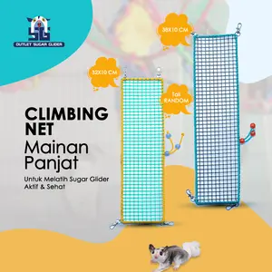 CLIMBING NET MAINAN PANJAT HEWAN HIASAN KANDANG - SUGAR GLIDER / TUPAI