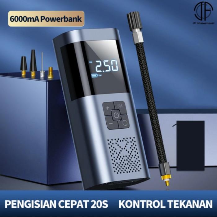 Gambar Pompa elektrik 6000Mah powerbank mini car air infatable pump portabel dari astina bumi pandawa Kota Administrasi Jakarta Barat Tokopedia