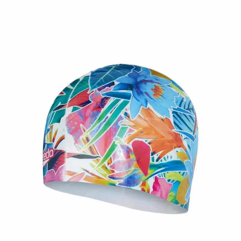 Topi Renang Speedo Digital Printed Cap Flowers Multi Color 1