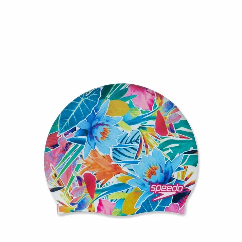 Topi Renang Speedo Digital Printed Cap Flowers Multi Color 0