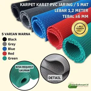 Karpet PVC Anti Slip Kamar Mandi Karpet Masjid Wudhu Serbaguna 1x1,2 M