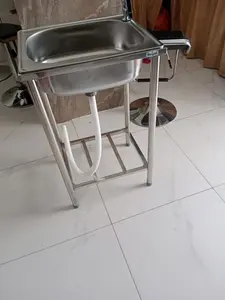 Bak cuci piring cuci tangan portable berikut kaki stenlis bahan tebal