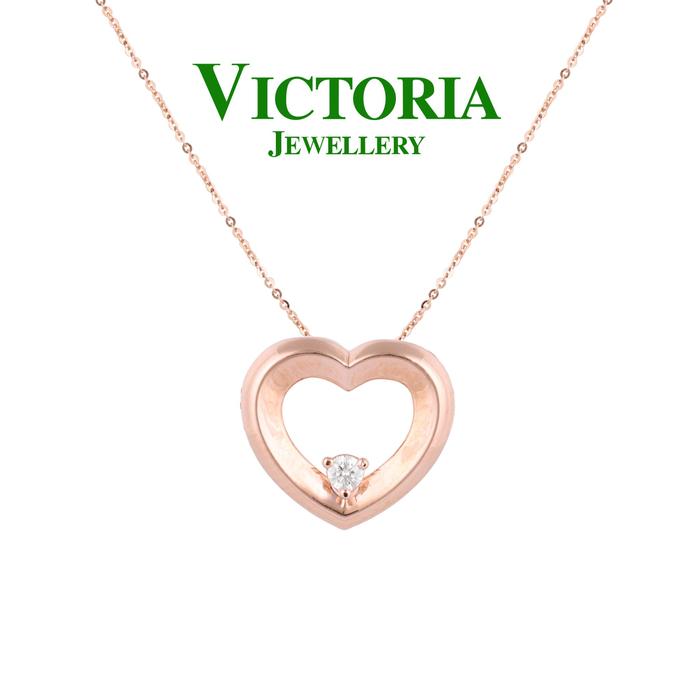 Gambar Liontin Berlian / Liontin Love Berlian + Kalung VNK Victoria Jewellery dari Victoria Jewellery Online Kota Administrasi Jakarta Selatan Tokopedia