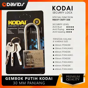 Gembok Pagar Rumah Pintu Anti Maling Besar Karat Stainless Kodai Putih