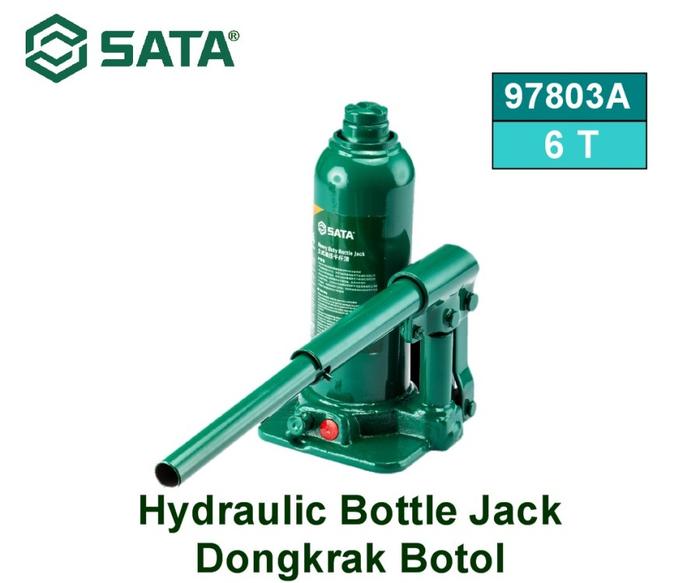 Gambar DONGKRAK BOTOL HIDROLIK 97803A HYDRAULIC BOTTLE JACK 6 TON SATA dari SATA OS Kota Administrasi Jakarta Utara Tokopedia