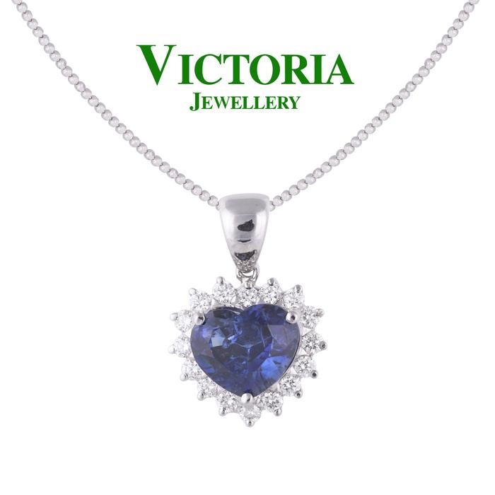 Gambar Liontin Berlian Batu Blue Sapphire Love VPD650748 Victoria Jewellery dari Victoria Jewellery Online Kota Administrasi Jakarta Selatan Tokopedia