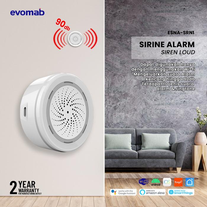 Gambar evomab Bel Rumah dan Alarm Anti Maling Wifi IoT Smart Home ESNA-SRN1 dari evomab Kota Administrasi Jakarta Barat Tokopedia