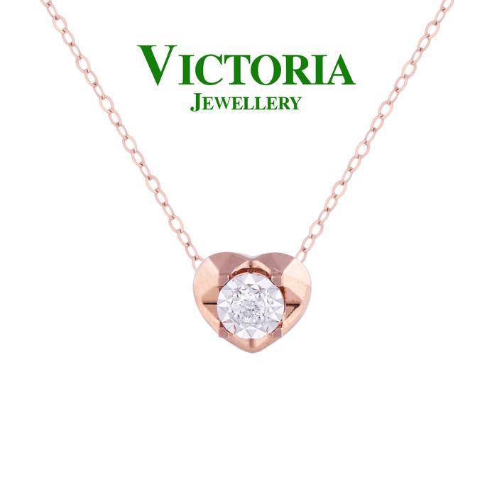 Gambar Liontin Berlian + Kalung VNK646932 Victoria Jewellery - Putih dari Victoria Jewellery Online Kota Administrasi Jakarta Selatan Tokopedia