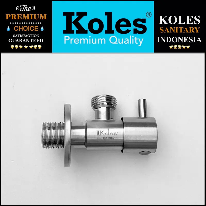 KOLES 304 keran stop kran air shower single stainless steel SUS 304 0