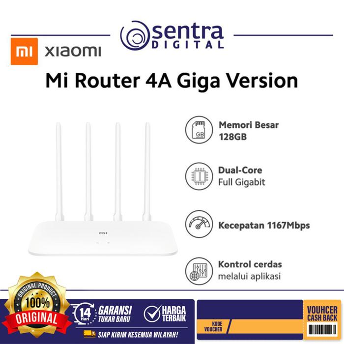 Gambar Xiaomi Mi Router 4A Gigabit Edition dari Sentra Digital Kota Surabaya Tokopedia