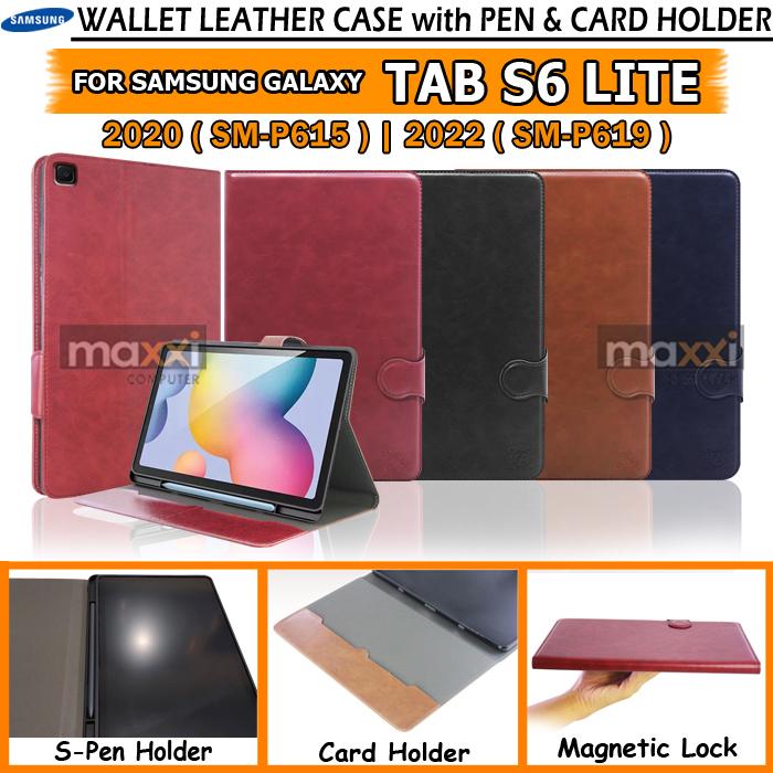 Gambar Samsung Galaxy Tab S6 Lite 2020 2022 Flip Cover Case Casing S Pen Slot - BLACK dari Maxxi Computer Kota Administrasi Jakarta Pusat Tokopedia
