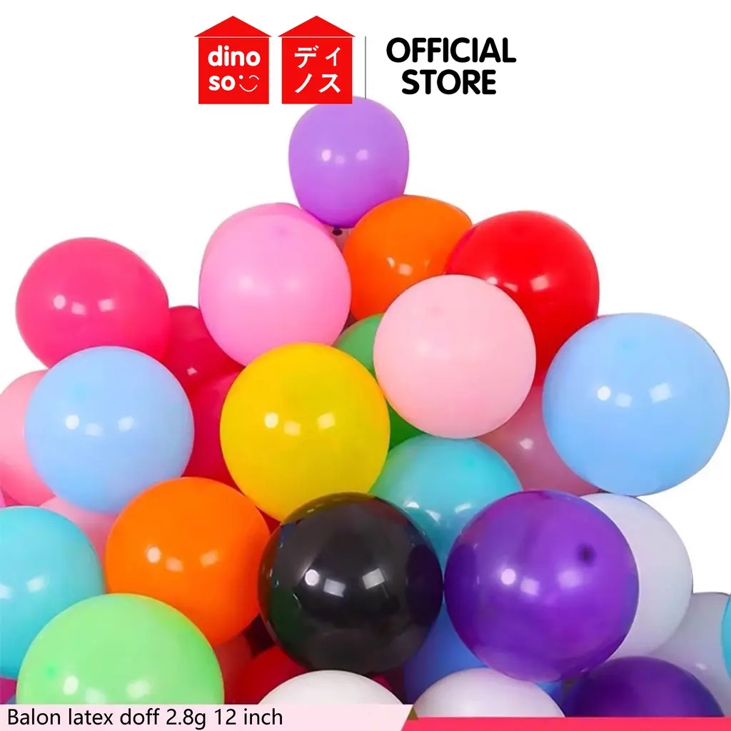 GROSIR Balon latex doff 100pcs bulat balon karet doff wanar 12 Inch