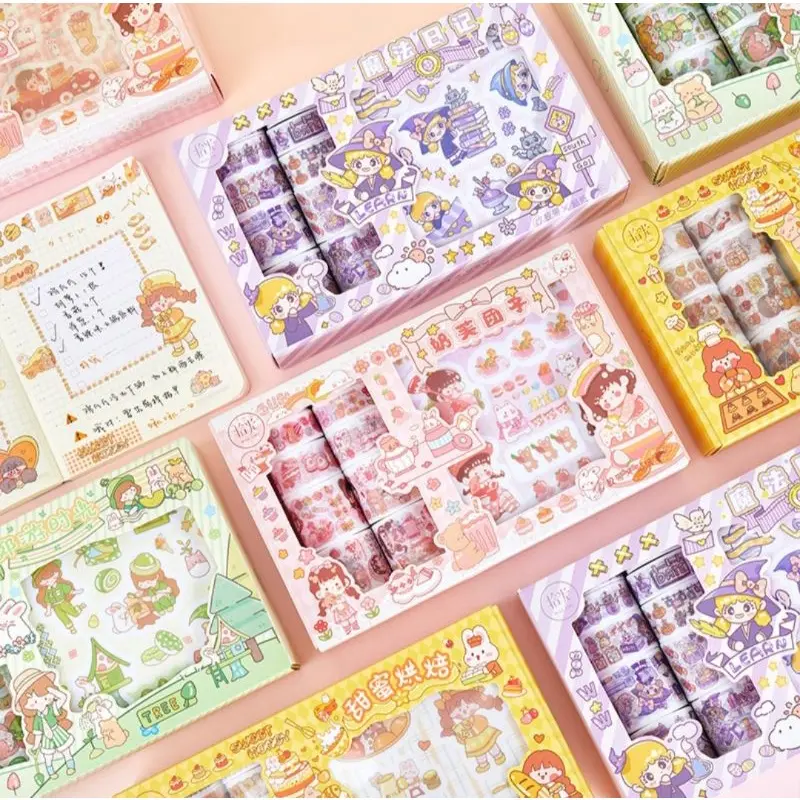 Set Washi Tape Sticker Lucu Dekor Scrapbook Diary Selotip Masking Tape Set Washi Tape Sticker Lucu Dekor Scrapbook Diary Selotip Masking Tape