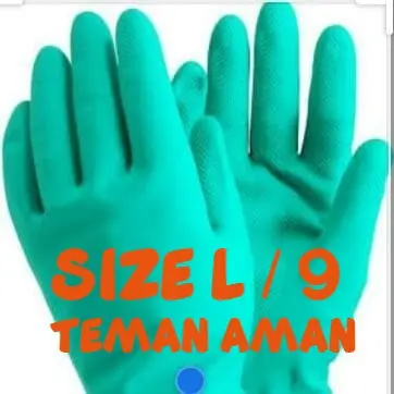 Sarung Tangan Kimia Karet Super Nitrile Rubberex RNF 15 Size 9 / L Ori 0