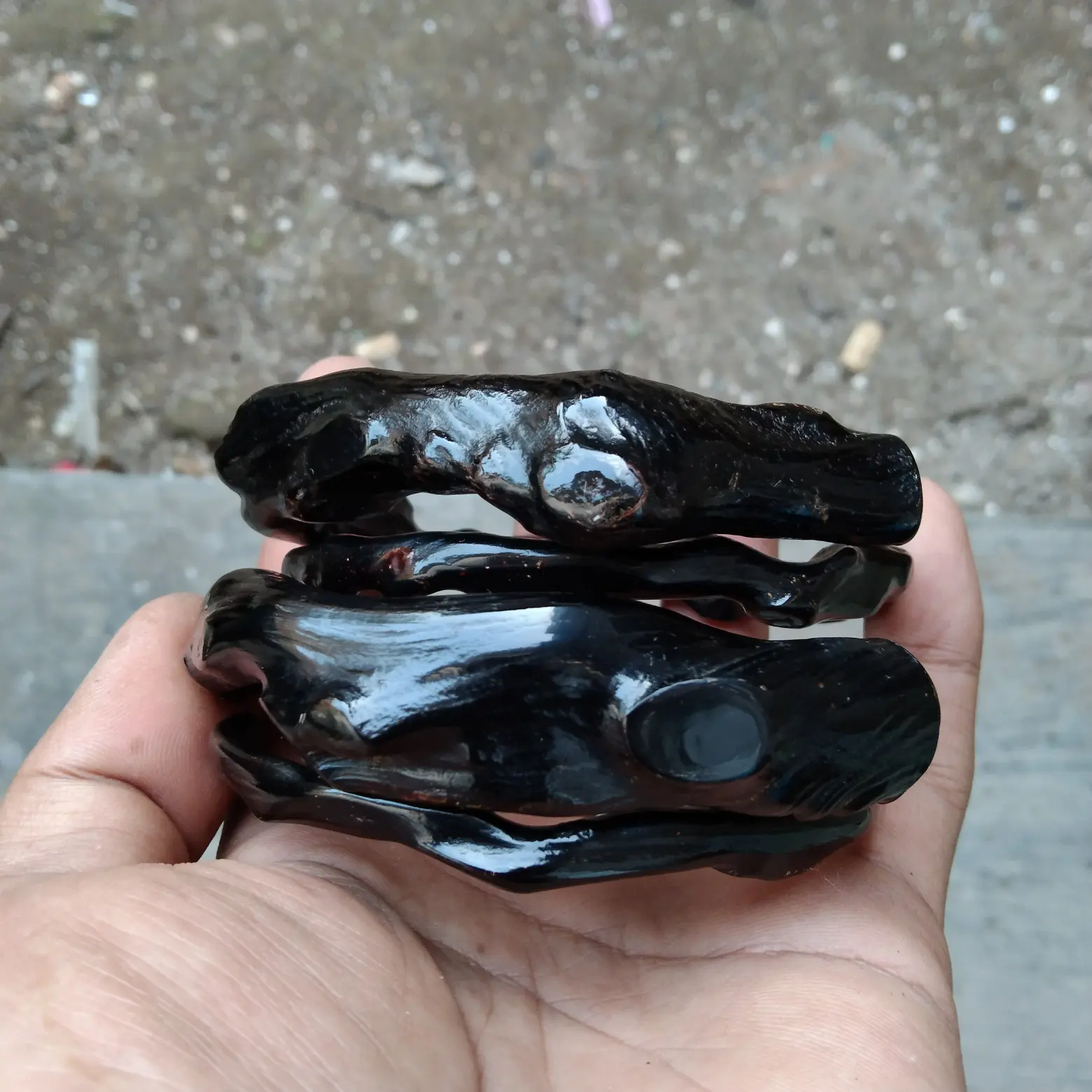 GELANG AKAR BAHAR HITAM JUMBO ASLI