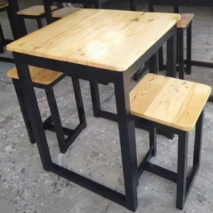 meja makan cafe restoo sett +2 kursi