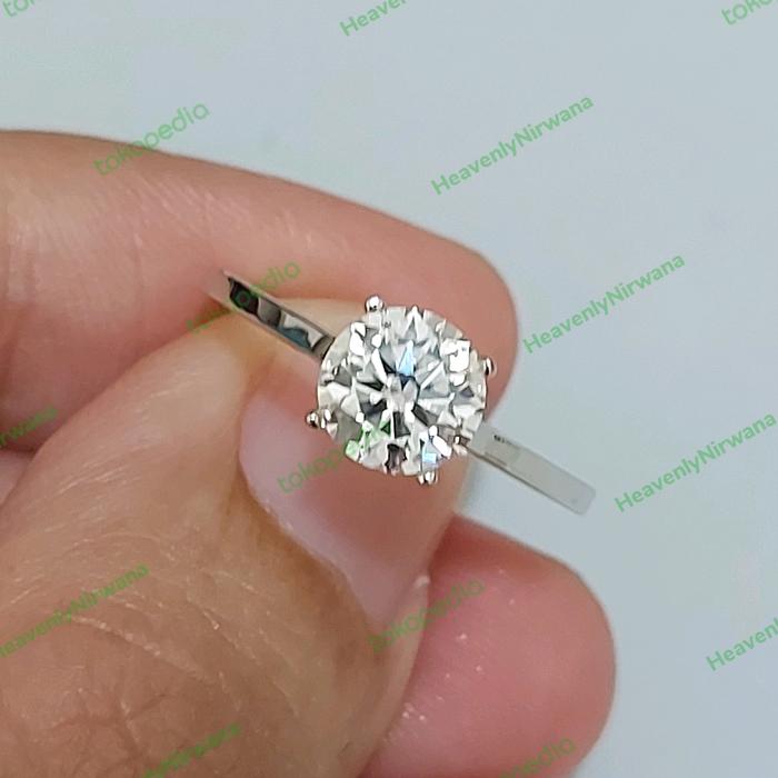 Gambar Cathedral Solitaire Ring. Cincin Premium Moissanite emas 17K-18K Asli - 17-18 dari HeavenlyNirwana Kab. Tangerang Tokopedia