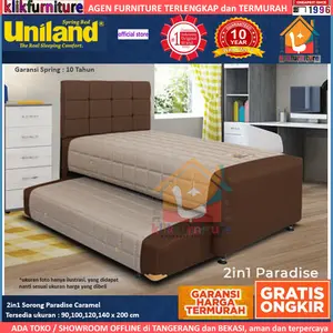 2in1 Anak Ranjang Sorong Paradise CARAMEL Uniland Springbed