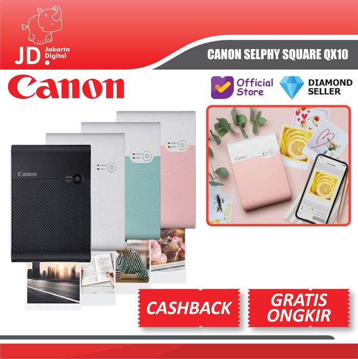 Gambar CANON SELPHY SQUARE QX10 - MOBILE PRINTER WIFI - BLACK dari Jakarta Digital 8 Kota Administrasi Jakarta Pusat Tokopedia