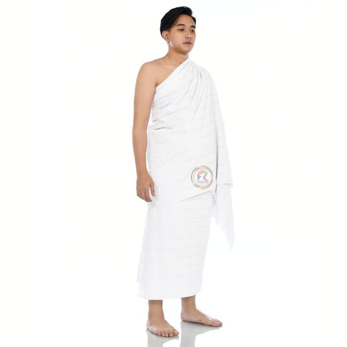Gambar KAIN IHRAM PRIA BAHAN KAOS KATUN NYAMAN DAN ADEM dari Raisma Muslim Wear Kota Tangerang Tokopedia