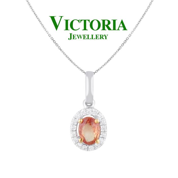 Gambar Liontin Berlian Batu Orange Sapphire VPD820943 Victoria Jewellery dari Victoria Jewellery Online Kota Administrasi Jakarta Selatan Tokopedia