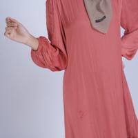 Gambar Mimamim Gamis Muslim - Dress Chafia Silky - Red dari Mimamim Kota Bandung 4 Tokopedia