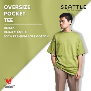 Kaos Oversize Pocket Tee Jumbo Katun 100% Premium Soft Cotton MG