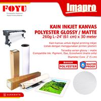Gambar Kain Kanvas Inkjet Printing Imapro Glossy Matte 260gsm 24 inch 61 cm - Glossy dari Foyu Photo Kota Surabaya 1 Tokopedia