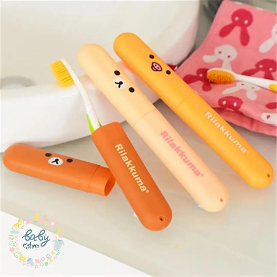 Kotak box tempat sikat gigi traveling toothbrush lucu rilakkuma