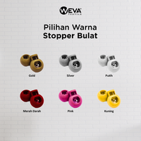 Gambar Stopper Bulat Warna Aksesoris Tas dan Jaket - A1000 dari Weva Textile Kota Surabaya 3 Tokopedia