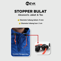 Gambar Stopper Bulat Warna Aksesoris Tas dan Jaket - A1000 dari Weva Textile Kota Surabaya 2 Tokopedia