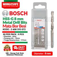 Gambar Set 5 pcs 8mm Mata Bor Besi HSS-G BOSCH 8 mm Metal Drill Bits HSS G dari mangosafe Kota Medan 1 Tokopedia