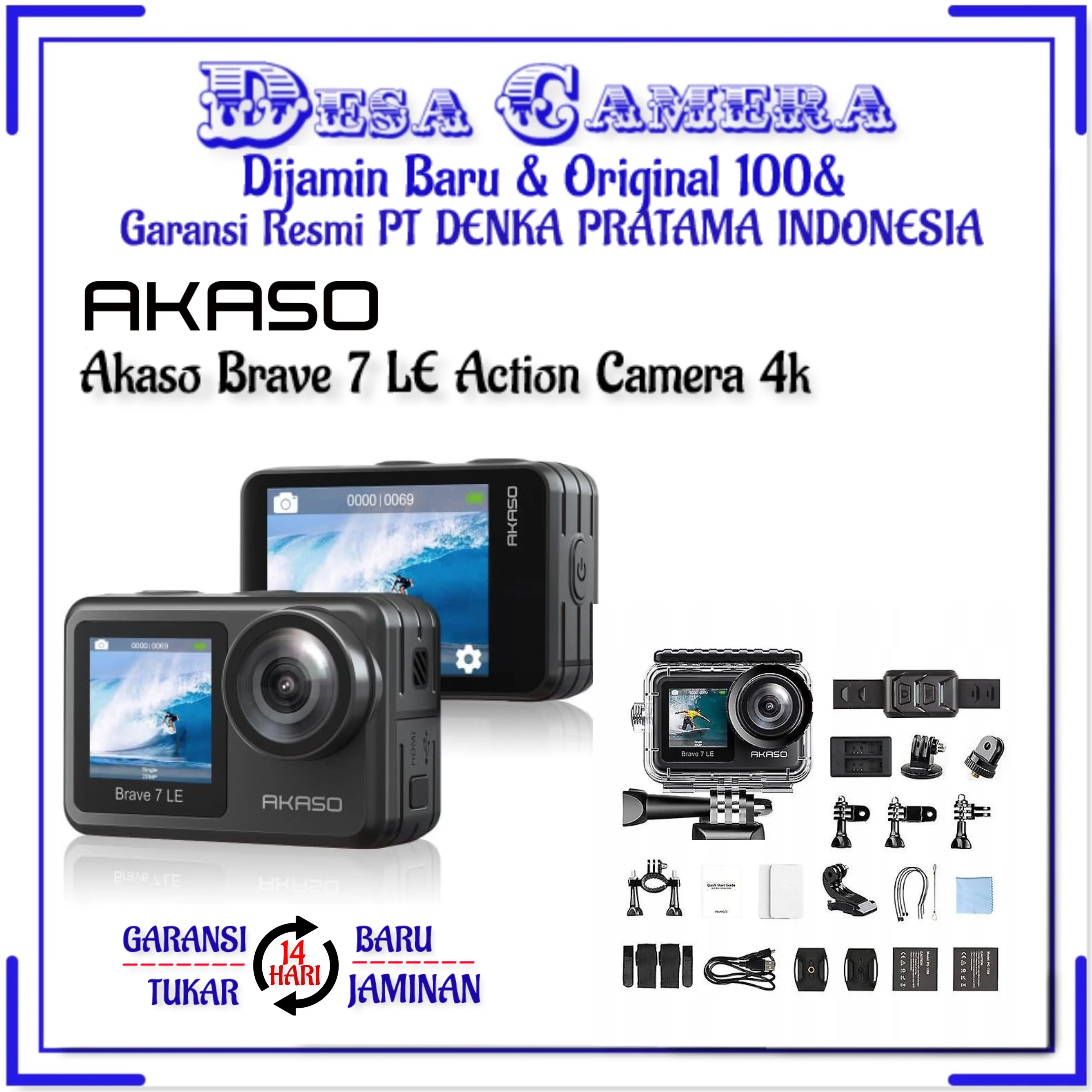 Akaso Brave 7 LE Action Camera 4k 30FPS 20MP Dual Screen