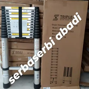 tangga single teleskopik 5,1 meter Merk Triple S