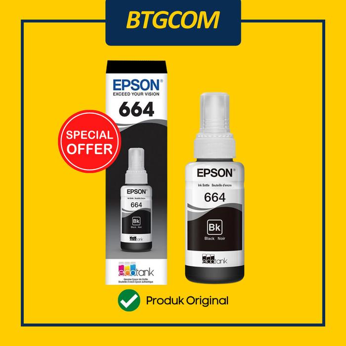 Gambar Epson T664/T6641/T6642/T6643/T6644 Black Cyan Magenta Yellow BK C M Y dari btgcom Kota Denpasar 5 Tokopedia
