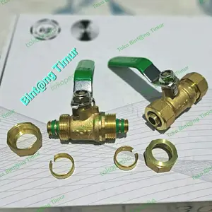Ball Valve Kuningan 1/2 inch. Stop Kran Pipa Air Panas Kuningan 1/2"