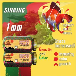 Pakan Pelet Makanan Ikan Mas Koki Raiden Pellet Bawang Putih 350 gr [TOPLES BIG SIZE]  IKANESIA