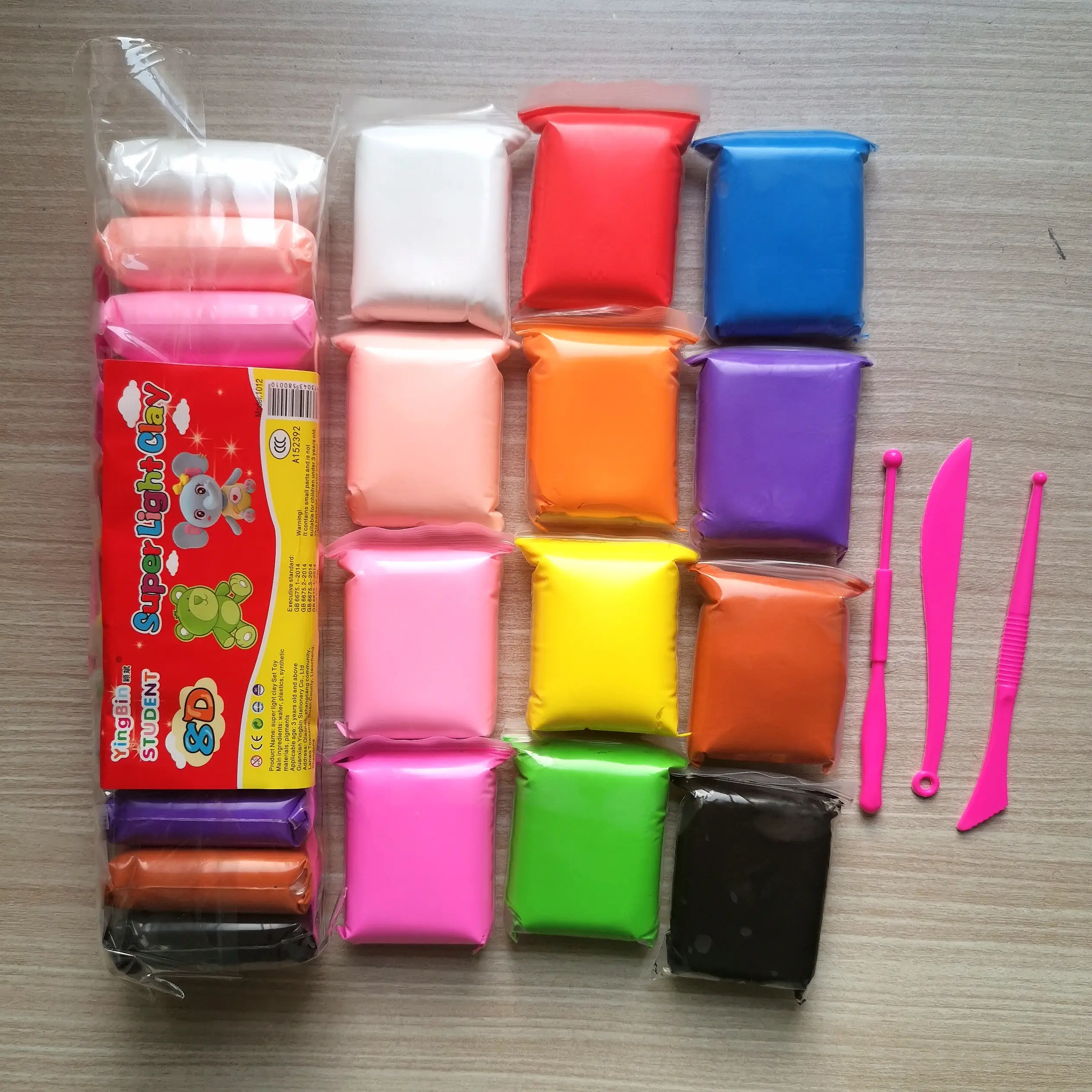 air dry clay isi 12 warna modelling clay light clay