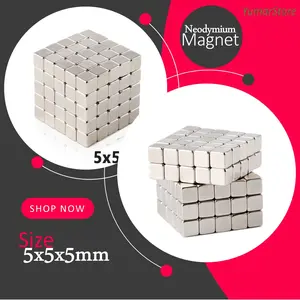 GM Cube Kubus Kotak 5x5x5mm Neodymium Magnet Kancing NdFeB N35 Kuat