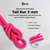 Gambar Tali Kur 3mm Aksesoris Tas Sepatu dan Gelang (10meter) - B1200 dari Weva Textile Kota Surabaya 2 Tokopedia