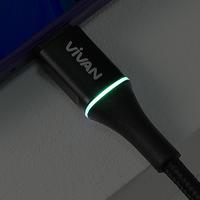 Gambar VIVAN VDC200 KABEL DATA USB TO TYPE C CABLE QUICK CHARGE 2M dari btgcom Kota Denpasar 4 Tokopedia