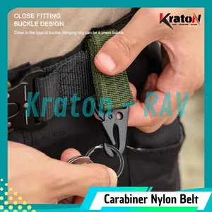 ACOMS Quickdraw Carabiner Military Tactical Nylon Belt - HW74 - Black