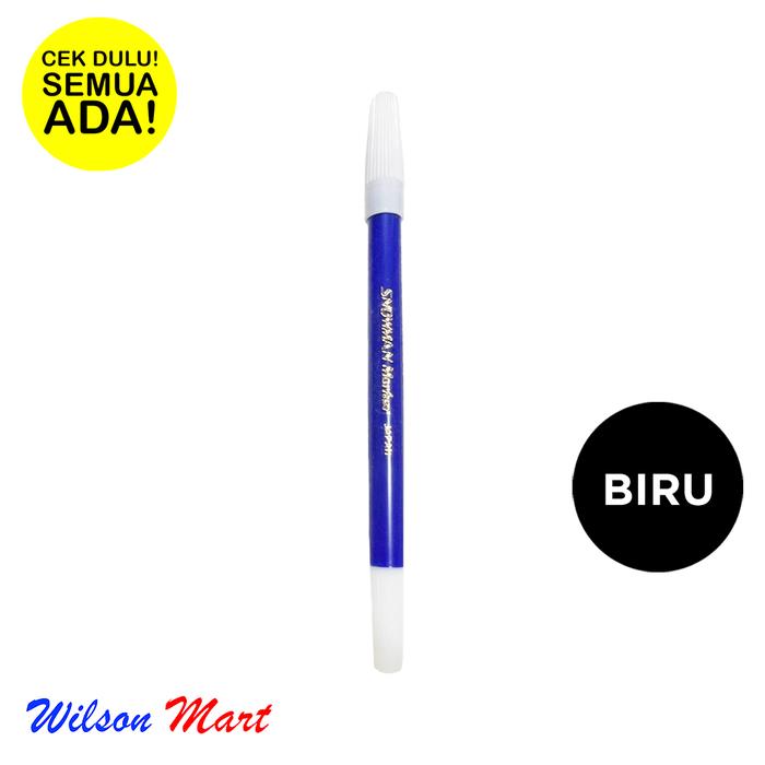 Gambar SNOWMAN MARKER 1 PC WARNA BIRU SPIDOL KECIL dari Wilson Mart Kota Administrasi Jakarta Barat Tokopedia