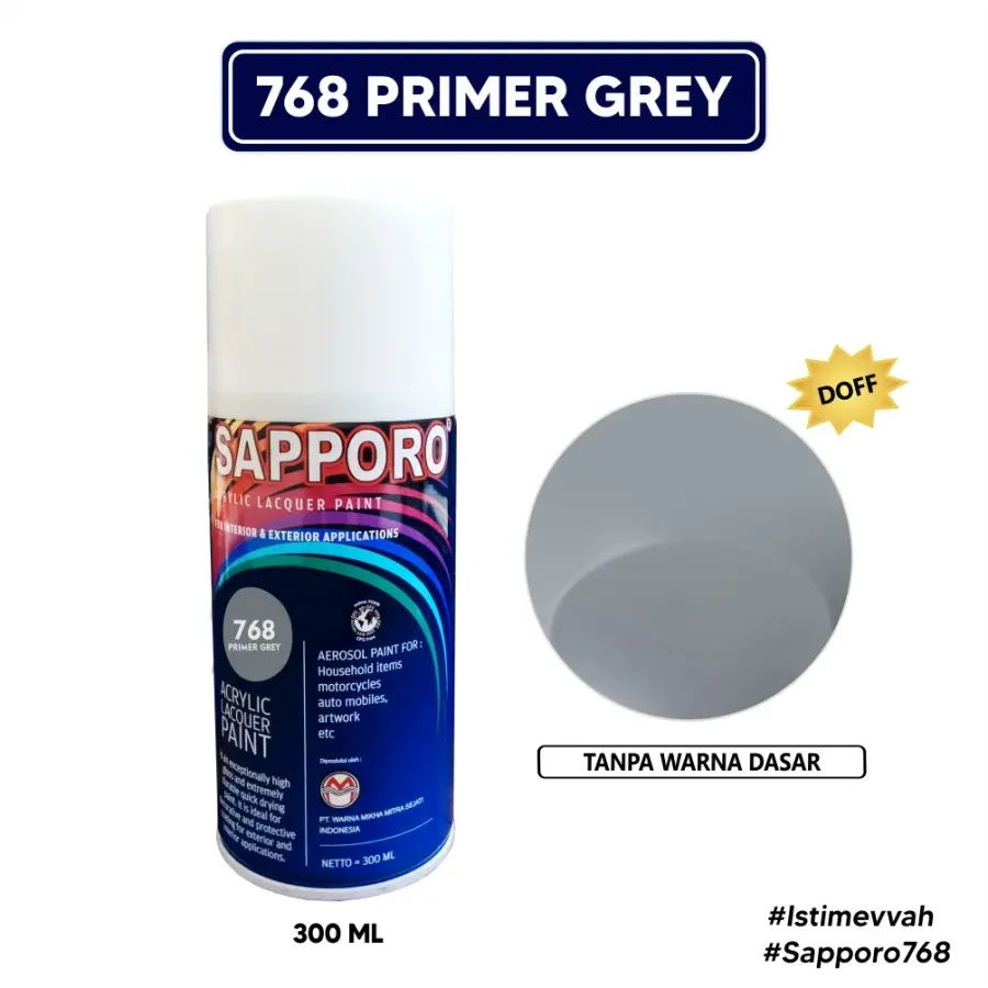 Cat Semprot sapporo 768 Primer grey / Epoxy / Poxy