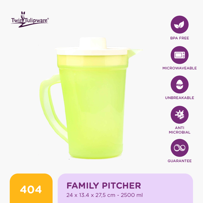 Gambar Pitcher Minuman Twin Tulipware Family Pitcher 2500 ML - Avo dari Twin Tulipware Indonesia Kota Cimahi 4 Tokopedia