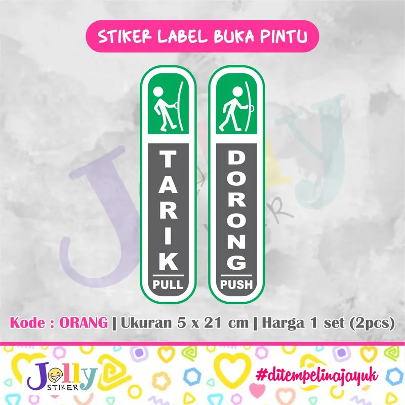 Stiker Tarik Dorong Pintu Sticker Label Push Pull 1