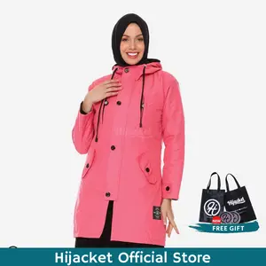 Jaket Parka Parasut Panjang Wanita Hijacket Ixora Coldgrey Original