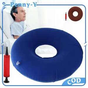 Bantal Alas Duduk Bentuk Donat Tiup Hemorrhoid Bantal Alas Duduk